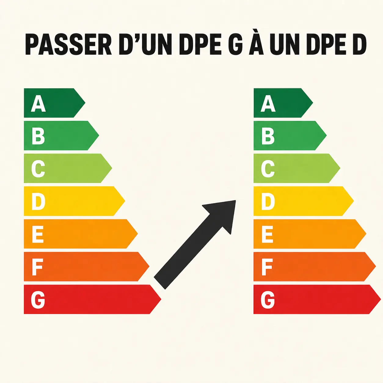 Exemple de simulation d'amélioration de DPE après travaux