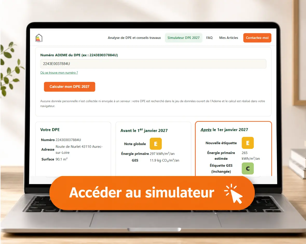 Simulateur de l'effet de la réforme du coefficient d'énergie primaire 2027 sur le DPE